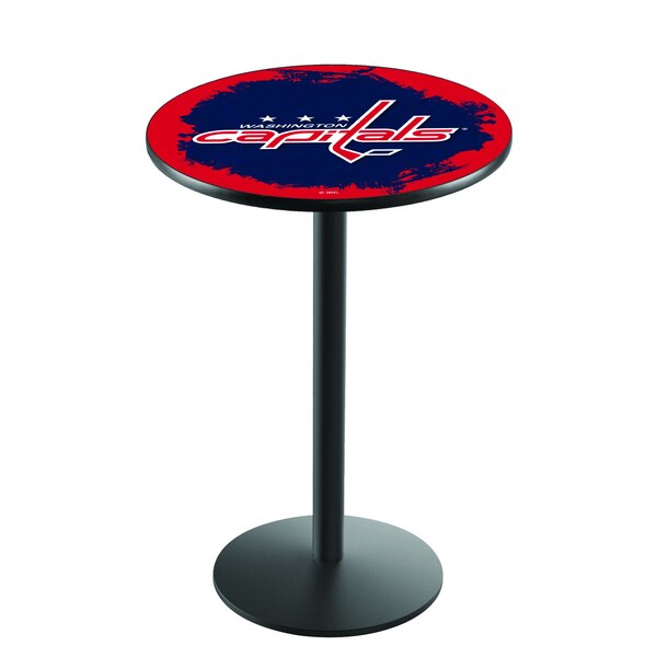 42" Blk Wrinkle Washington Capitals Pub Table